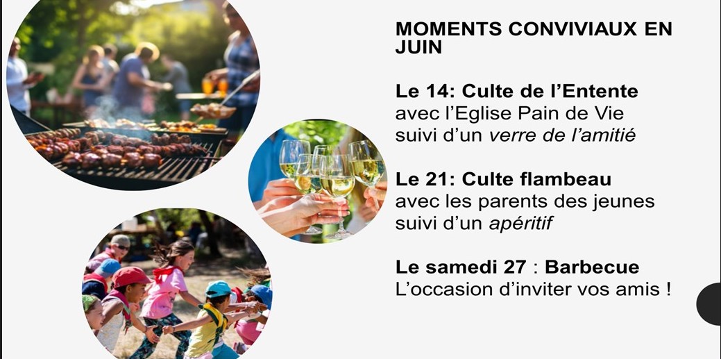 Soirée barbecue 
18h00 à 23h00 